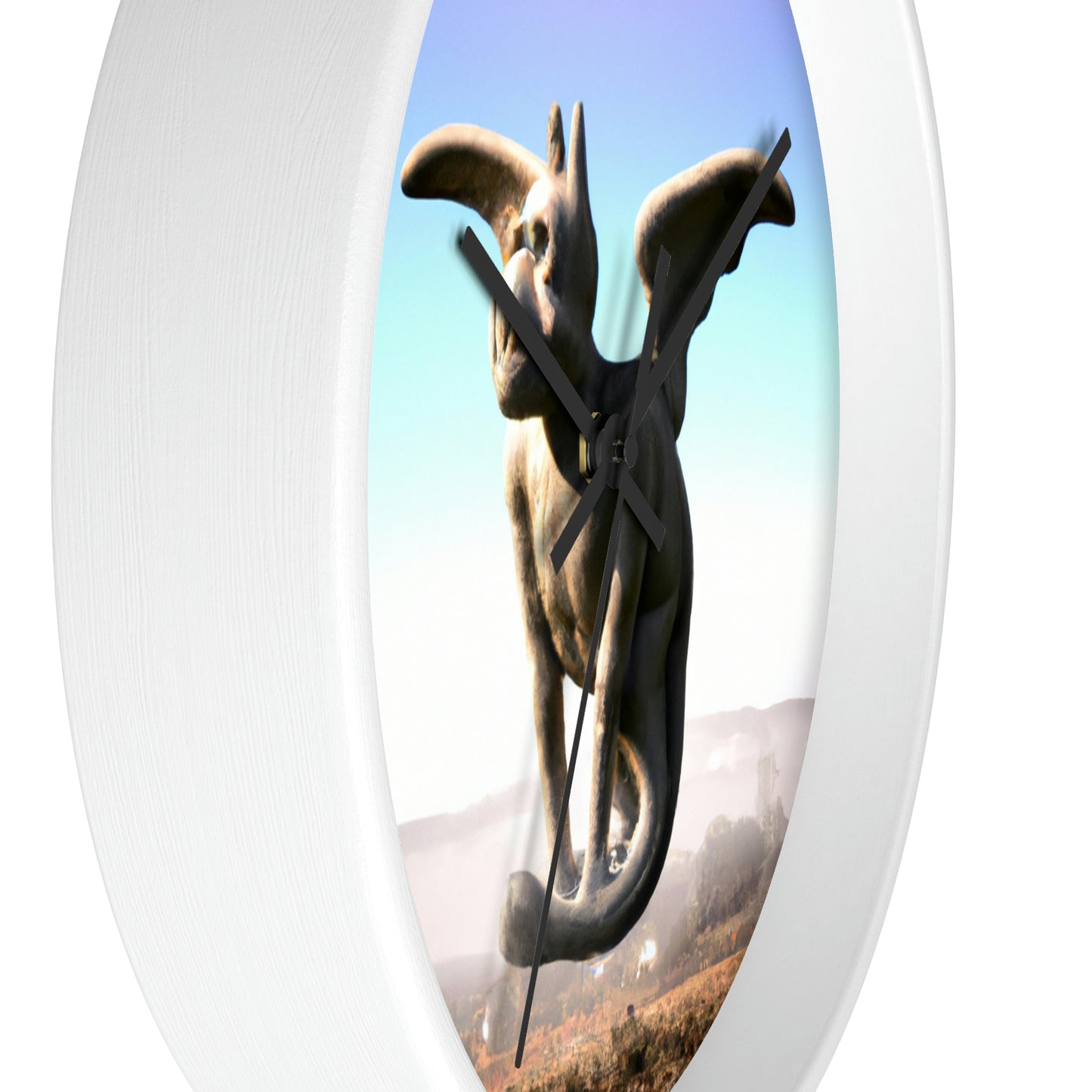 "Alone on the Hilltop: The Tale of a Solitary Gargoyle" - The Alien Wall Clock