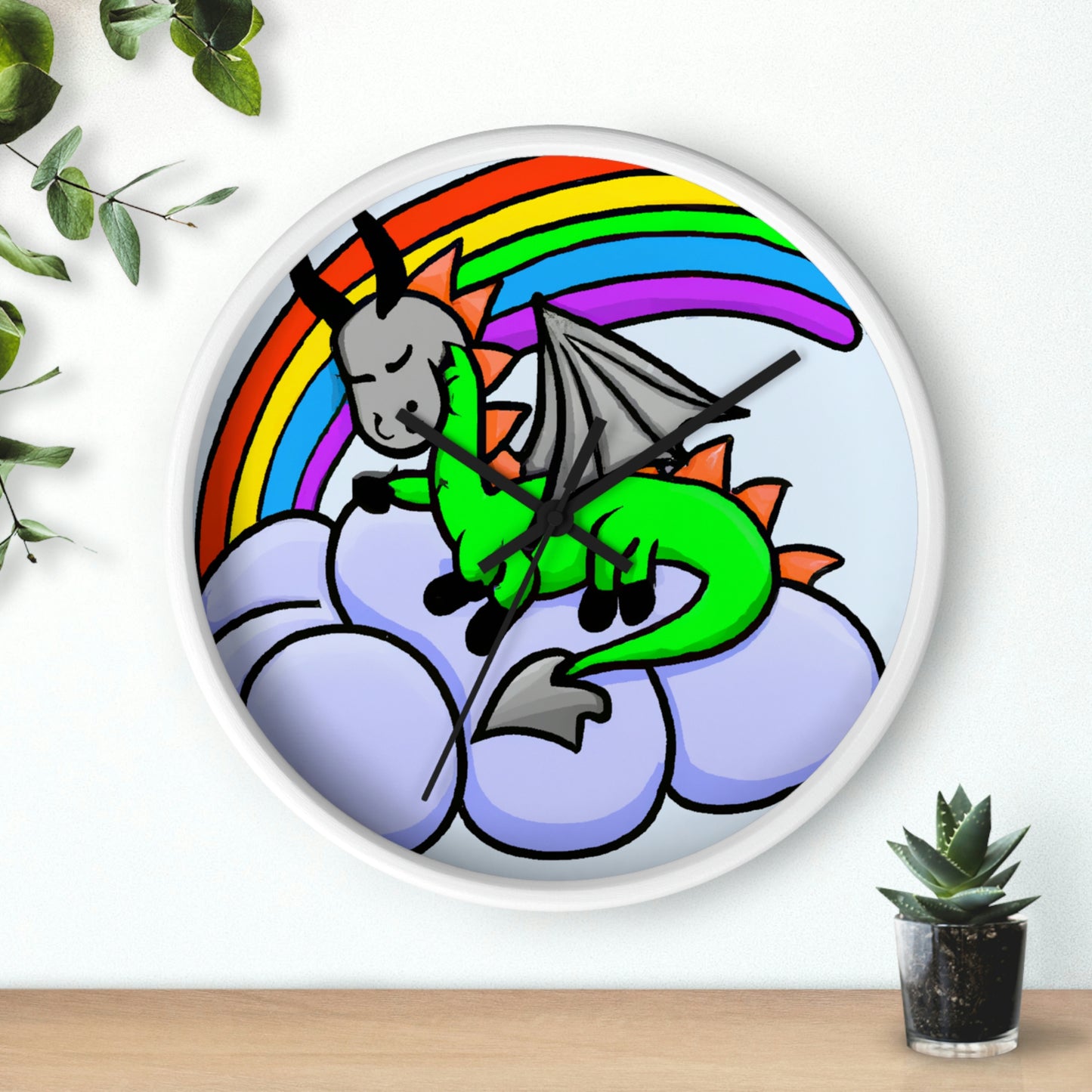 "A Dreamy Dragon's Nap" - The Alien Wall Clock