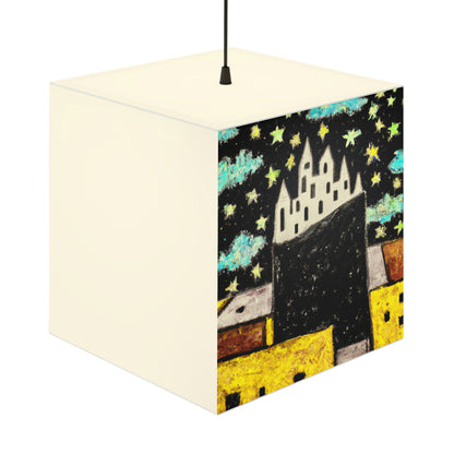 "Cosmic Oasis: A Journey to a Floating City Amid the Sea of Stars" - The Alien Light Cube Lamp