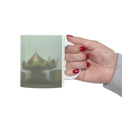 "Foggy Dreams of an Abandoned Carnival" - Taza de cerámica The Alien 11 oz