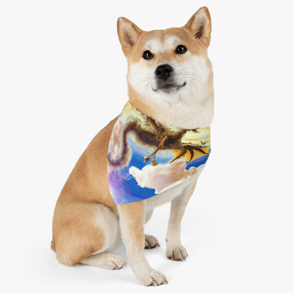 "A Heavenly Blaze with a Mystic Dragon" - The Alien Pet Bandana Collar