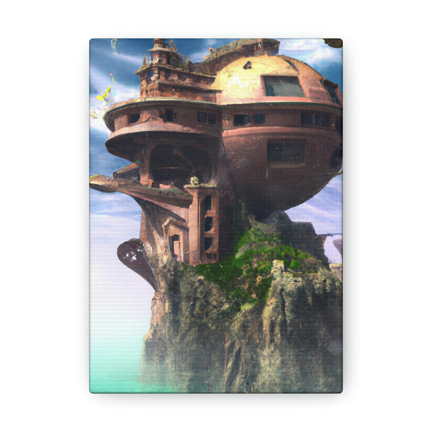 "Exploring Distant Planets in the Sky Castle" - The Alien Canva