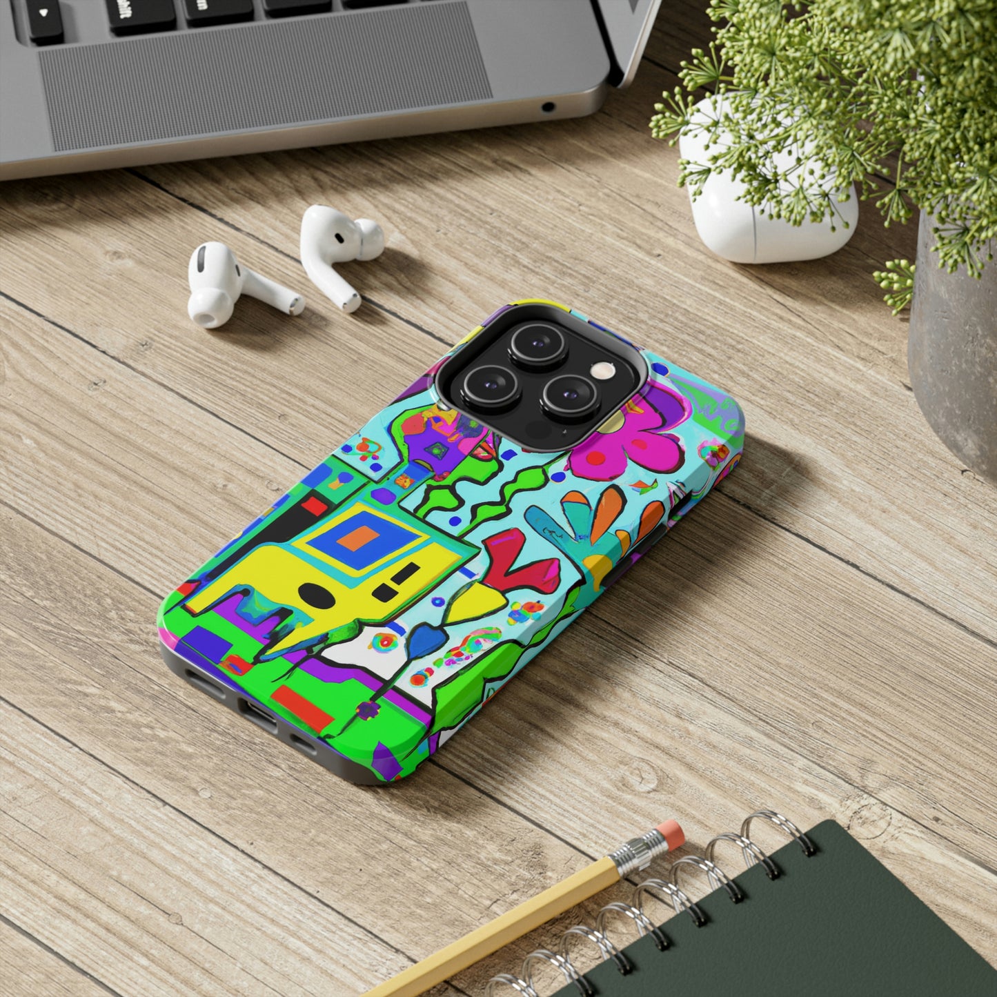 "A Mystical Garden of Rainbow Petals" - The Alien Tough Phone Cases