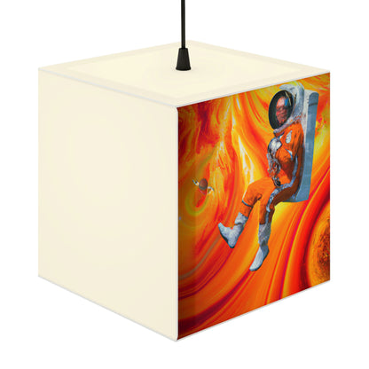 "Journeying in the Burning Orange Galaxy" - The Alien Light Cube Lamp