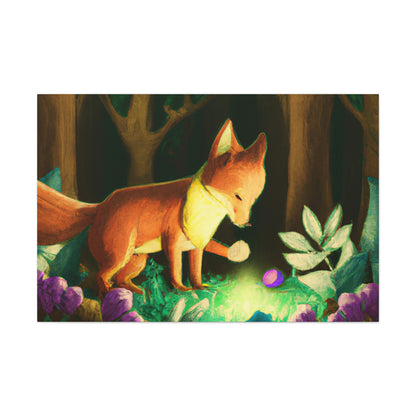 "The Gem-Seeking Fox in the Enchanted Forest" - The Alien Canva