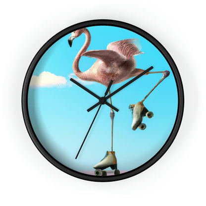 "Flamingo-Schlittschuhe!" - Die außerirdische Wanduhr