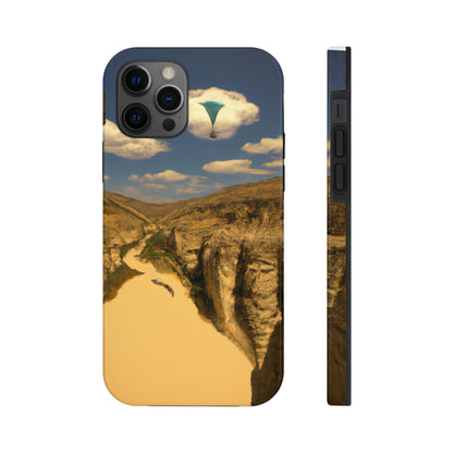 "Feline Flight Over the Grand Gulch" - Die Alien Tough Phone Cases