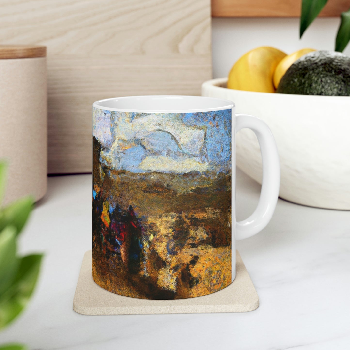 "Dusty Pilgrims at the Forgotten Shrine" - The Alien Ceramic Mug 11 oz