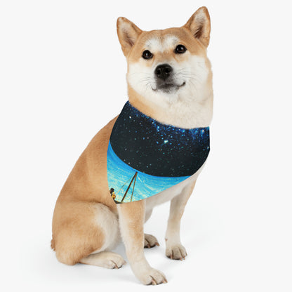 "Un viaje a la luz de las estrellas". - El collar de bandana para mascota alienígena