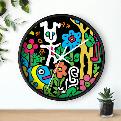 The Enchanted Garden of Wonders. - The Alien Wall Clock