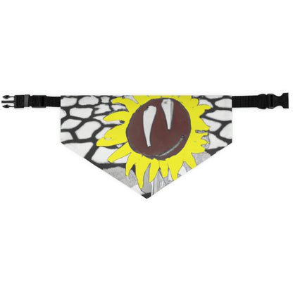 "A Sunflower Withering on a Parched Field" - The Alien Pet Bandana Collar