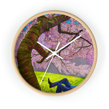 "A Moment of Calm Beneath the Cherry Blossoms" - The Alien Wall Clock