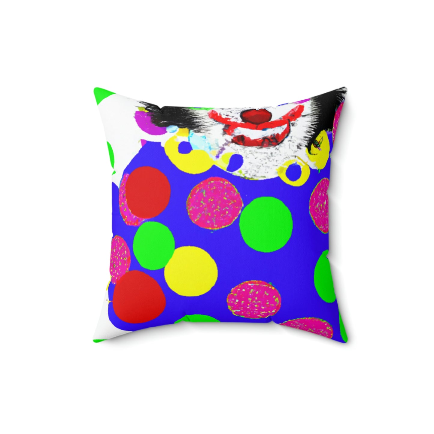 "Clowning Around in the Cold: A Winter Glove Story" - The Alien Square Pillow