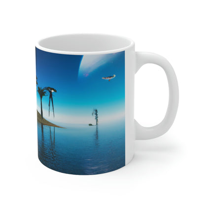 "Invasion of the Island ETs" - Taza de cerámica The Alien 11 oz