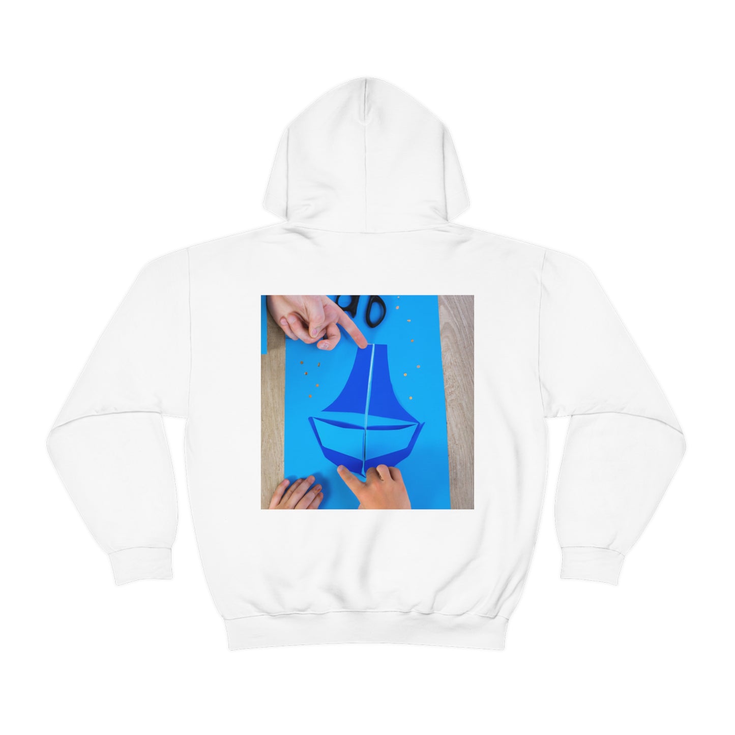 zwei kleine Kreise aus gelbem Tonpapier als Sonne

 Eine Reise zur Sonne: Ein blaues Boot und zwei Seeleute herstellen – The Alien Unisex Hoodie