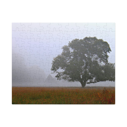 The Lonely Tree in the Foggy Meadow - The Alien Jigsaw Puzzle