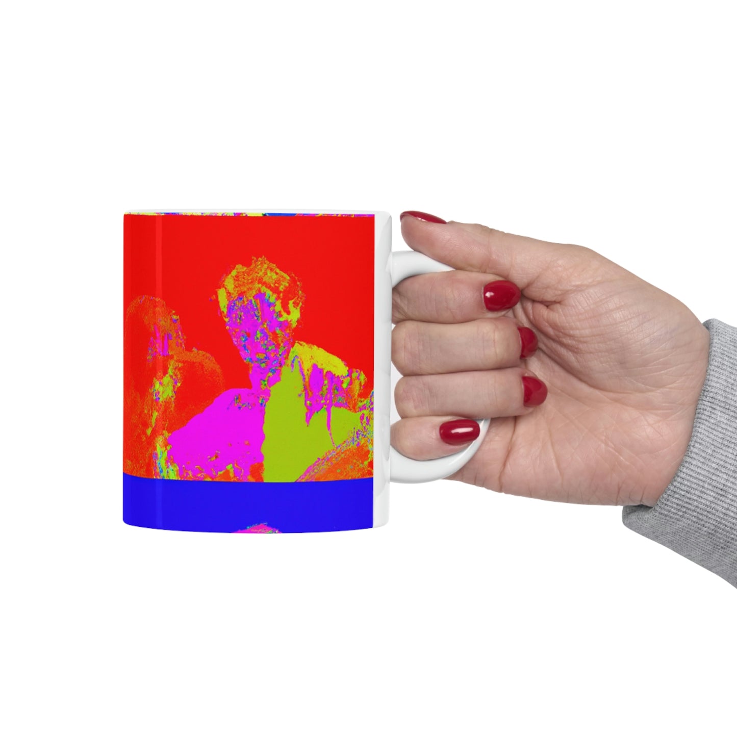 "Se encuentra una amistad inesperada". - La Taza de Cerámica Alienígena 11 oz