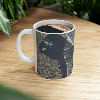 "Glimmer of Broken Glass" - The Alien Ceramic Mug 11 oz