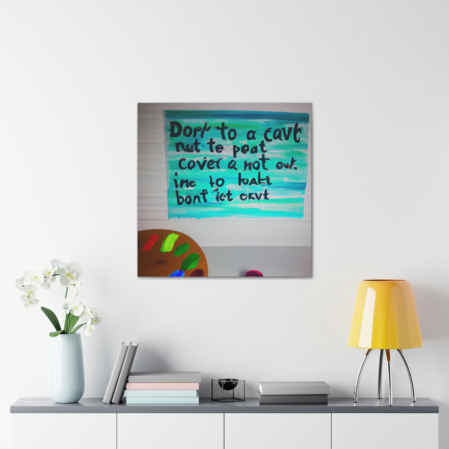 Paint the Words: An Artist's Quote Inspired Creation - Canvas