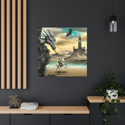 The Knight and the Dragon's Throne - The Alien Canva