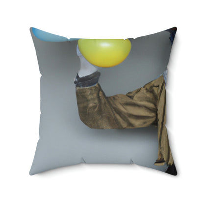 "Clowning Around with Balloons" - The Alien Square Pillow