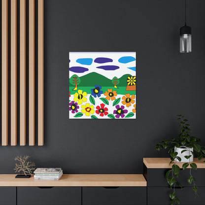 "Blooming Landscape: A Local Mural of Art and Nature" - Canvas