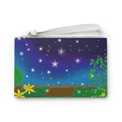 "A Celestial Garden of Color" - Die Alien Clutch Bag