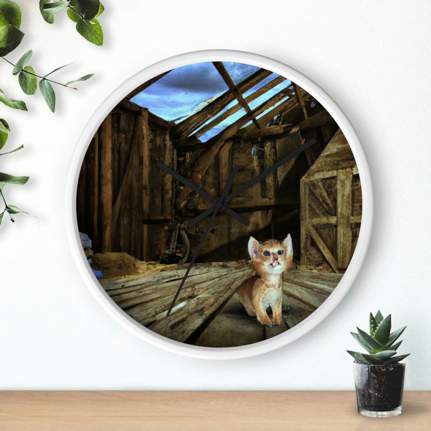 "Kitten in the Barn: A Lost Tale of Love and Courage" - Die Alien-Wanduhr