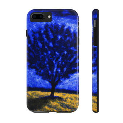 "Ein einsamer blauer Baum im Mondscheinfeld" - Die Alien Tough Phone Cases