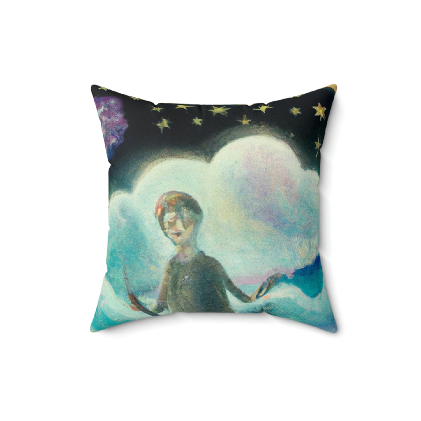 "A Sea of Diamonds in the Night" - The Alien Square Pillow