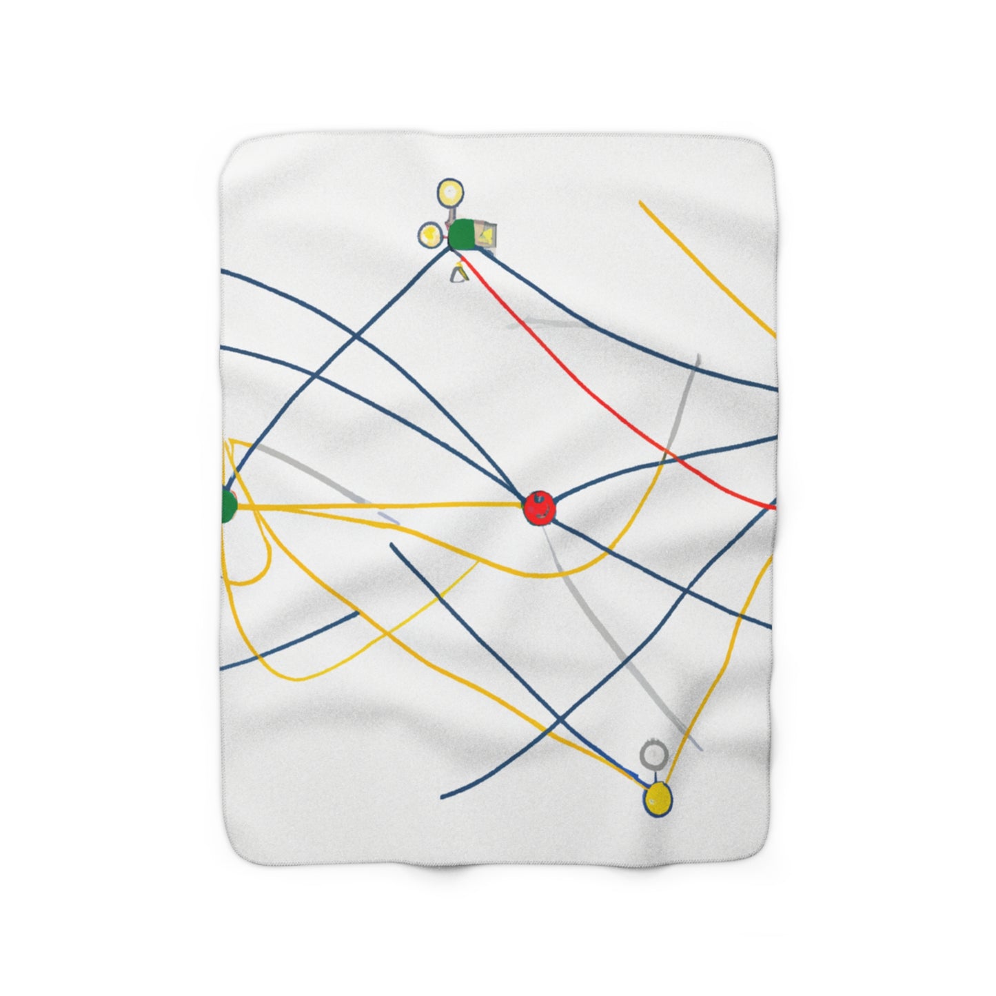 "Exploring the Dynamic Topology: Artful Visualization of a Network Structure." - The Alien Sherpa Fleece Blanket