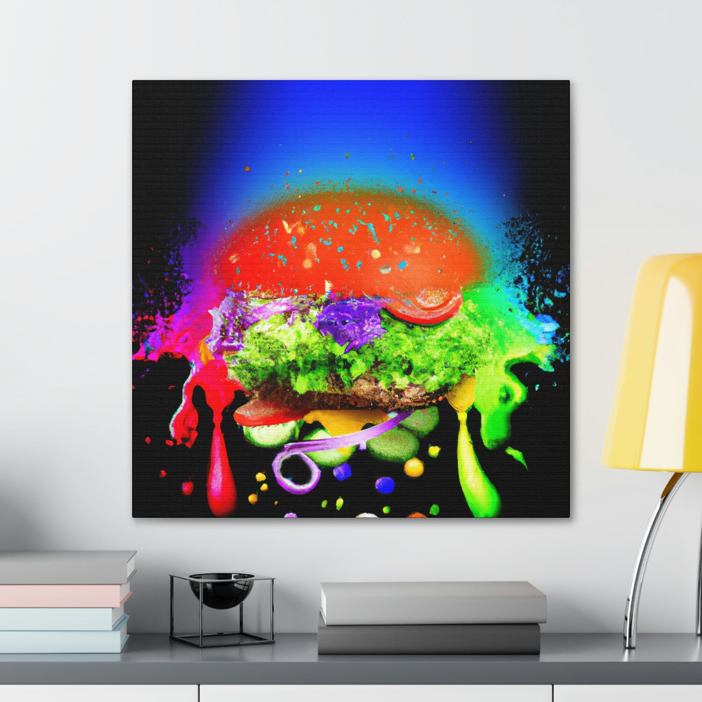 "Burger Rainbow" - Die Alien-Canva