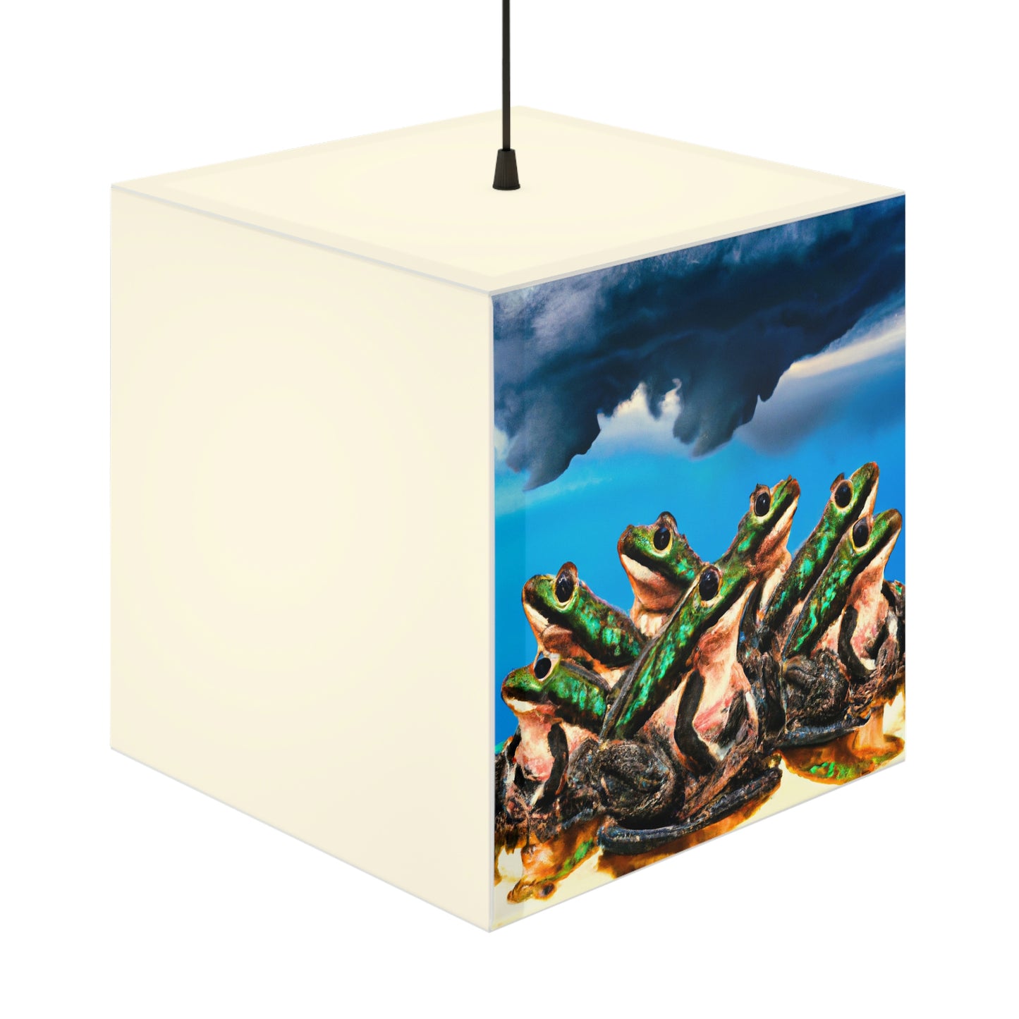 "A Frog Chorus in the Thunderstorm" - The Alien Light Cube Lamp