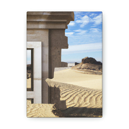 "Lost in the Sands: Discovering the Ancient Temple" - The Alien Canva