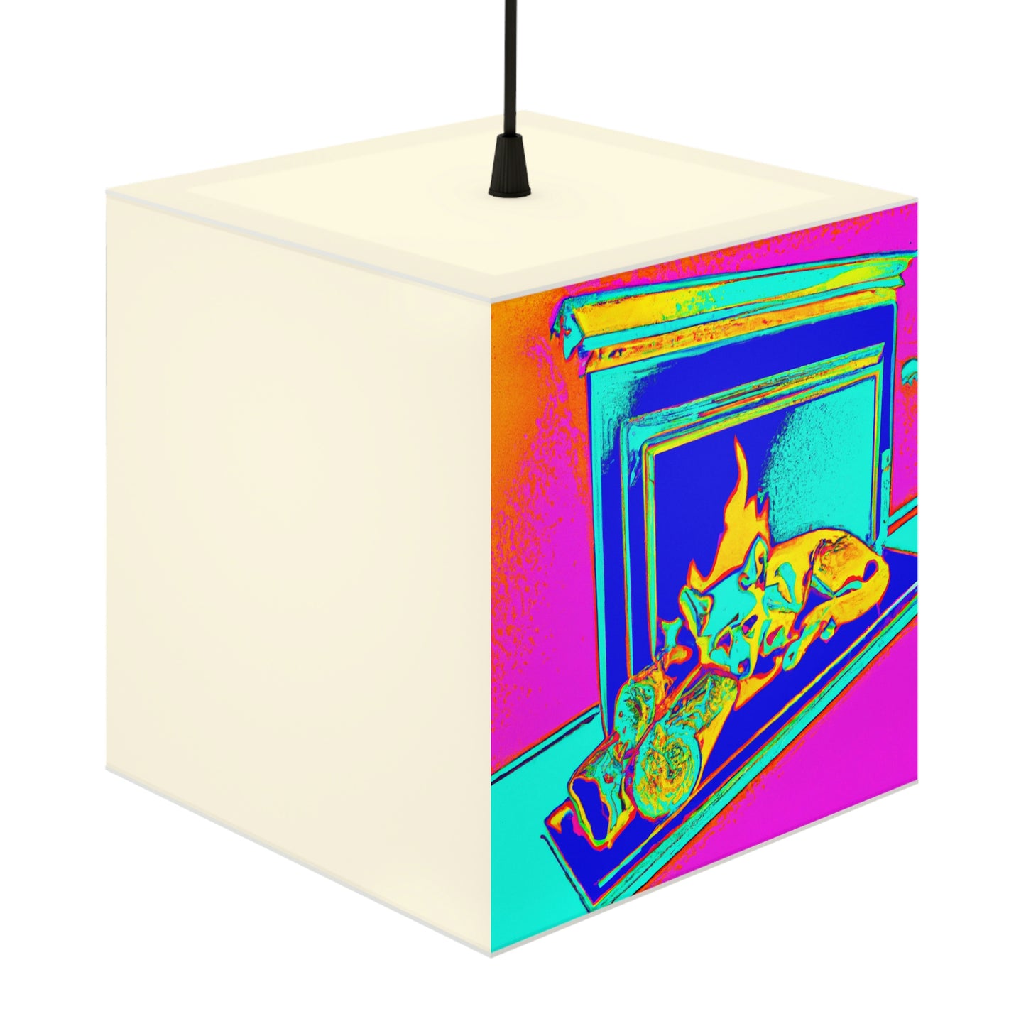 "Fox by Firelight". - The Alien Light Cube Lamp