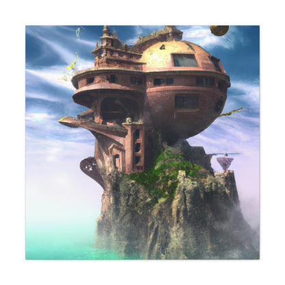 "Exploring Distant Planets in the Sky Castle" - The Alien Canva