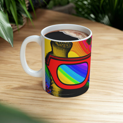 "Cool Cat in Sunglasses" - Taza de cerámica The Alien 11 oz