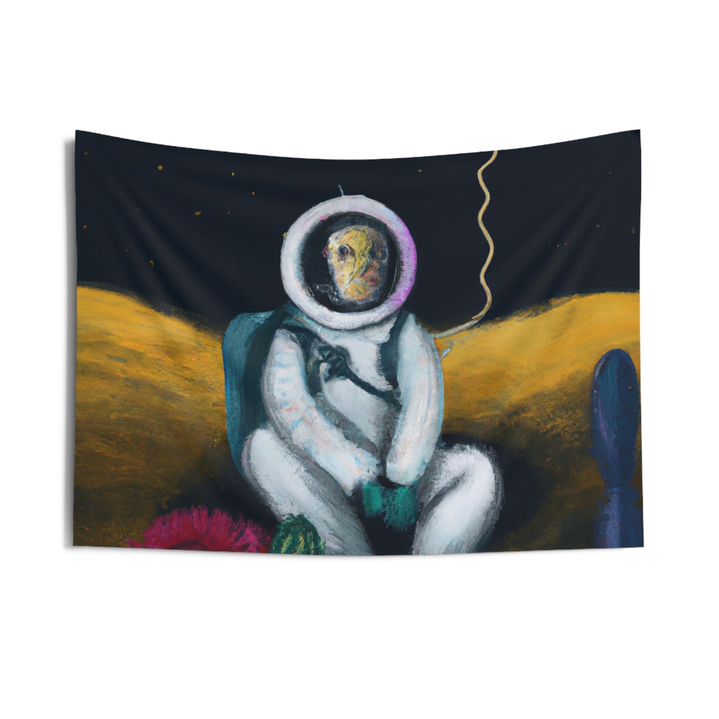 "Alone in the Dark: A Solitary Astronaut's Survival" - The Alien Wall Tapestries