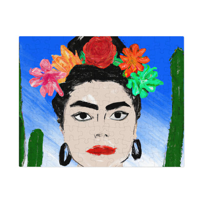 "Frida Ardiente: Pintando un ícono mexicano con cultura colorida" - The Alien Jigsaw Puzzle