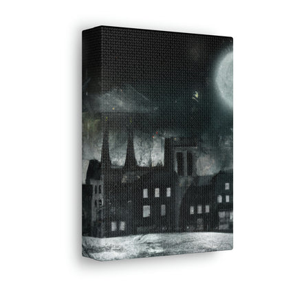 "Luminous Nocturne: A City Lit By Moonlight" - The Alien Canva