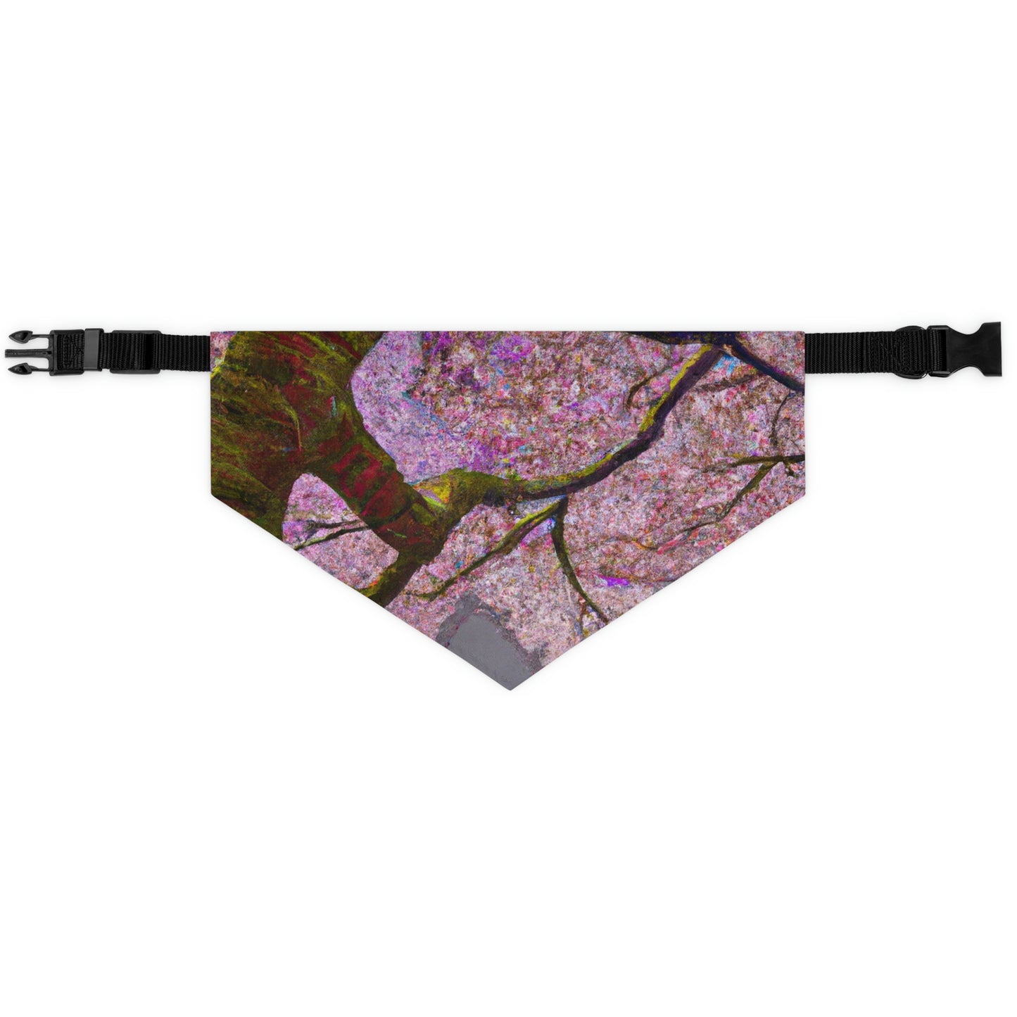 "A Moment of Calm Beneath the Cherry Blossoms" - The Alien Pet Bandana Collar