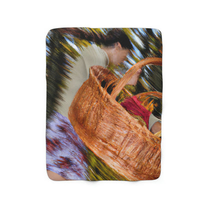 "Autumn Picnic in the Forest" - The Alien Sherpa Fleece Blanket