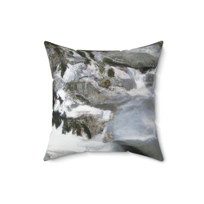 "Canyon Chaos: The Rockslide Race" - The Alien Square Pillow