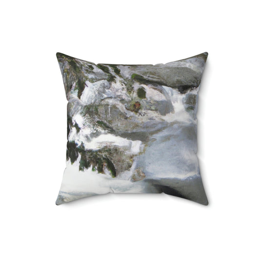 "Canyon Chaos: The Rockslide Race" - The Alien Square Pillow