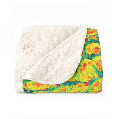 "The Monarch's Fable Garden" - The Alien Sherpa Fleece Blanket