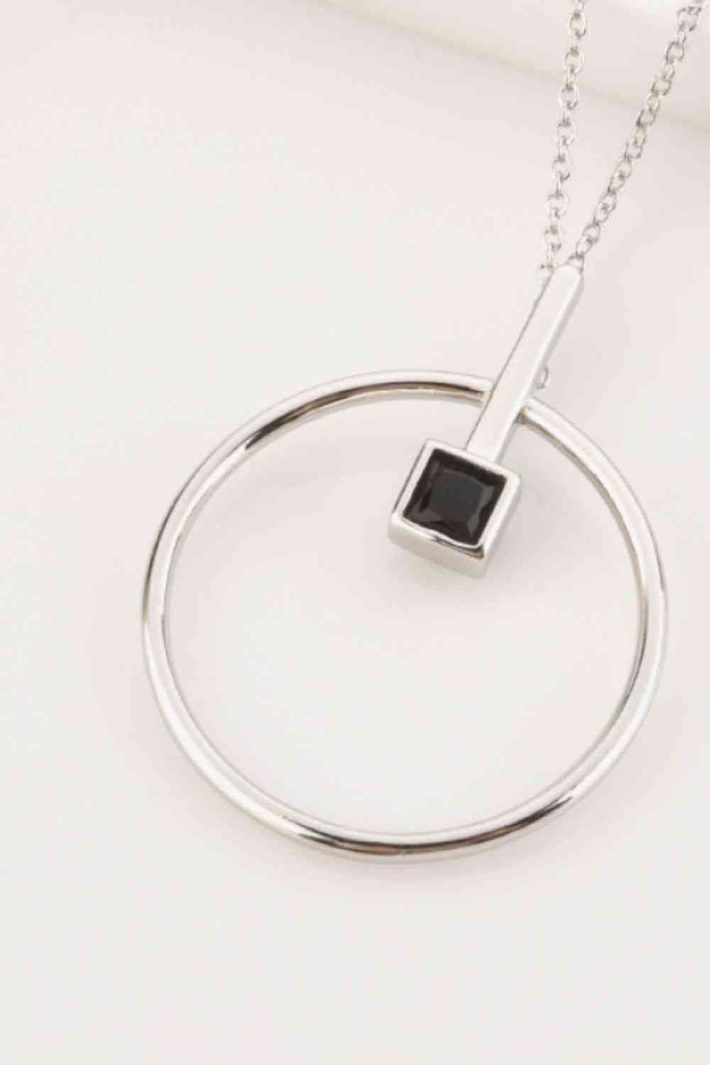 Halskette aus 925er-Sterlingsilber mit schwarzem Zirkon