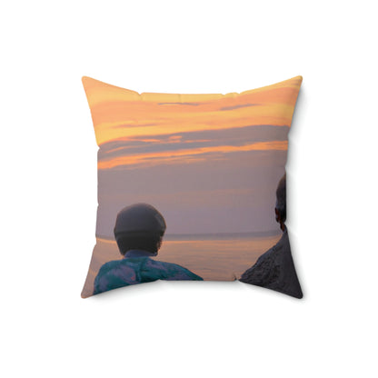 "Umarmen den Abend" - Das Alien Square Pillow