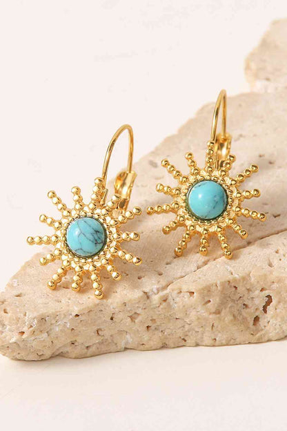 18K Gold Plated Sun-Shaped Earrings