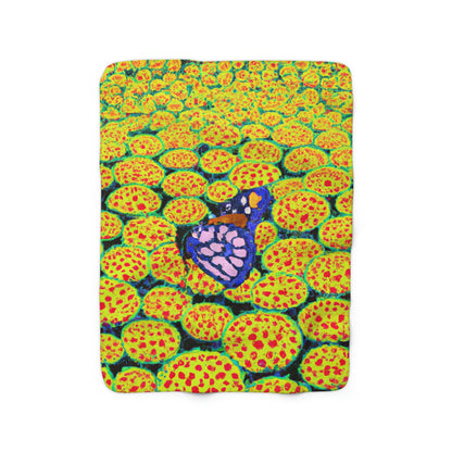 "The Monarch's Fable Garden" - The Alien Sherpa Fleece Blanket