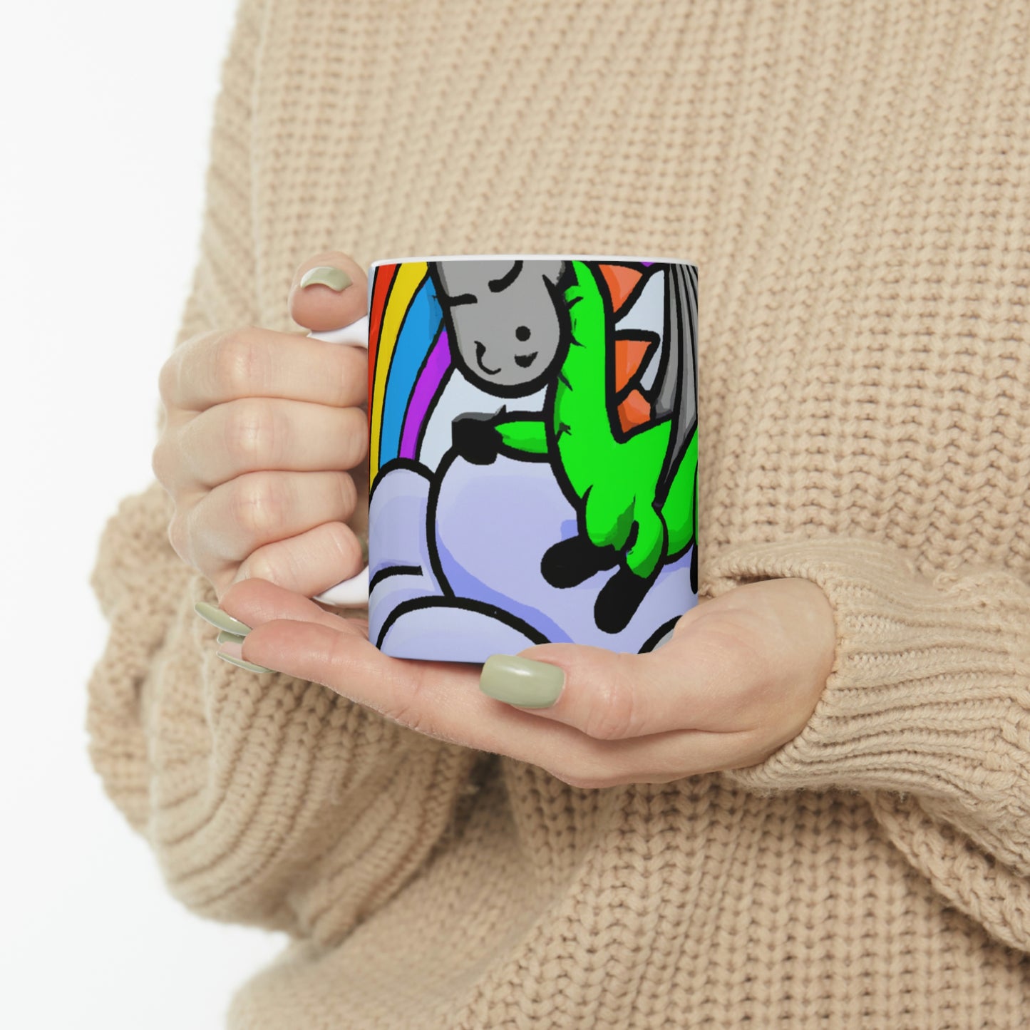 "A Dreamy Dragon's Nap" - The Alien Ceramic Mug 11 oz